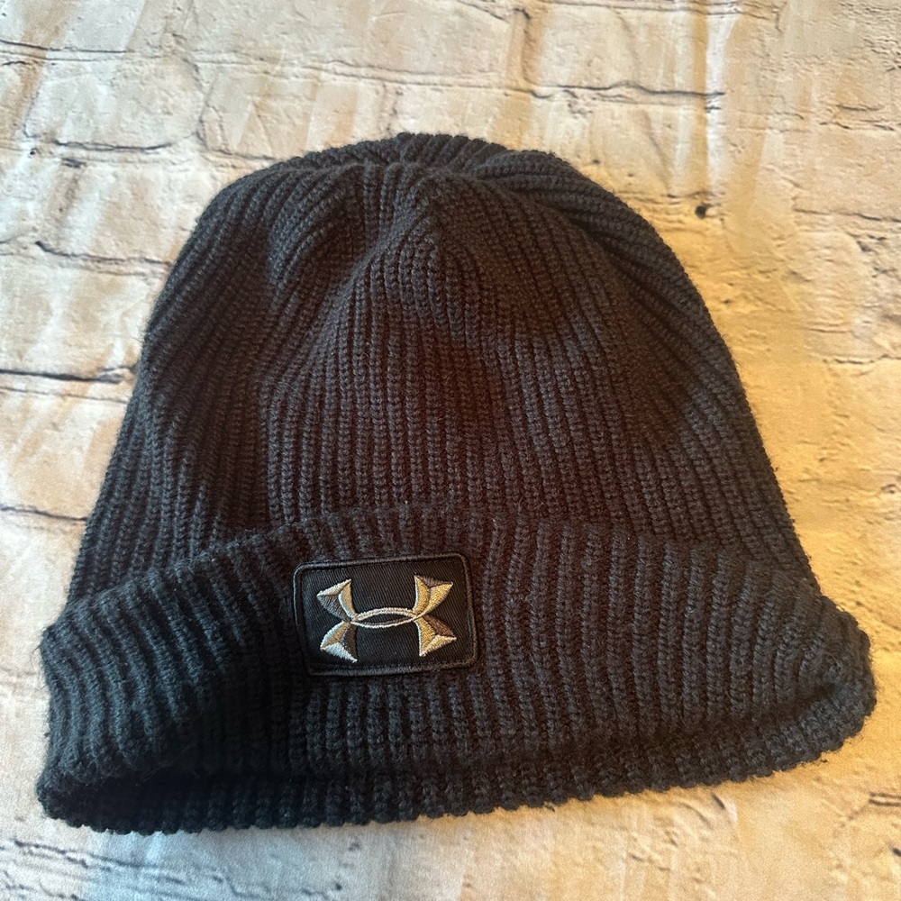 Under Armour Black Ribbed Knit Hat